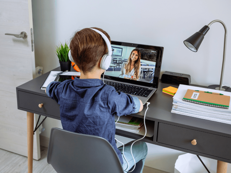 Child in Florida taking an online homeschool class funded by Step Up Scholarship