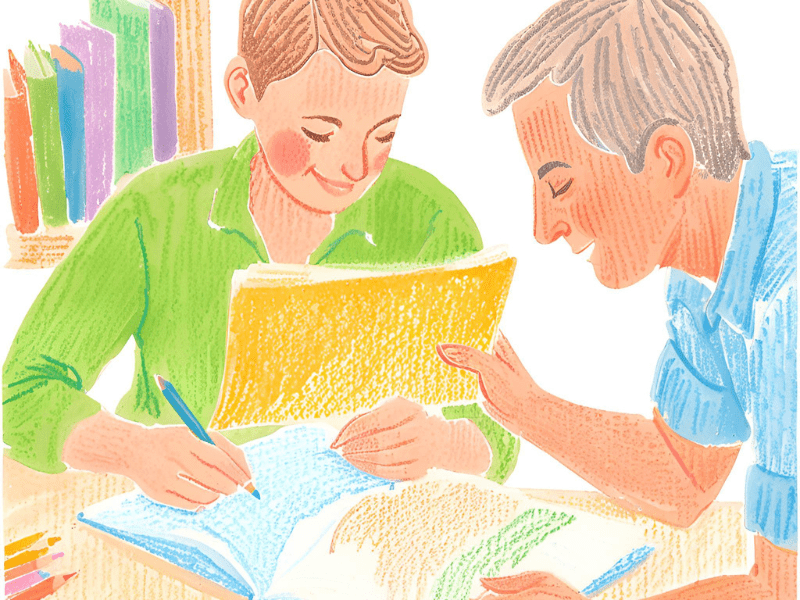 parent and child choosing homeschool companies