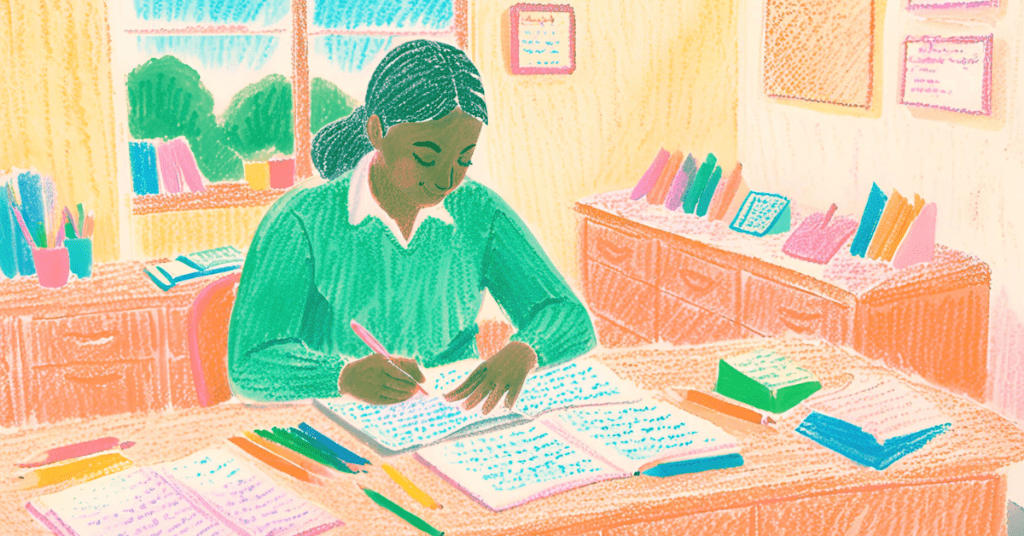 Mom and child planning Florida Homeschool Evaluations together