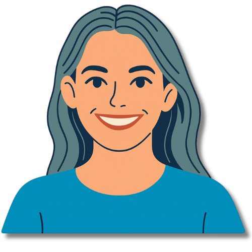 Homeschool student happy with her great grades.