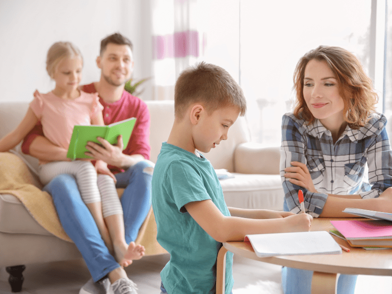 Florida homeschooling family studying together to leverage Step Up Scholarship