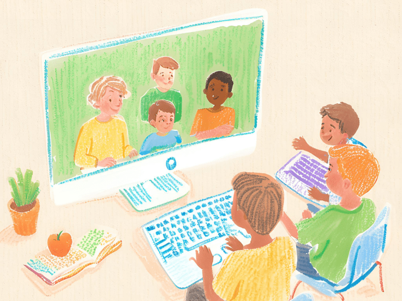 children enjoying online classes with homeschool companies
