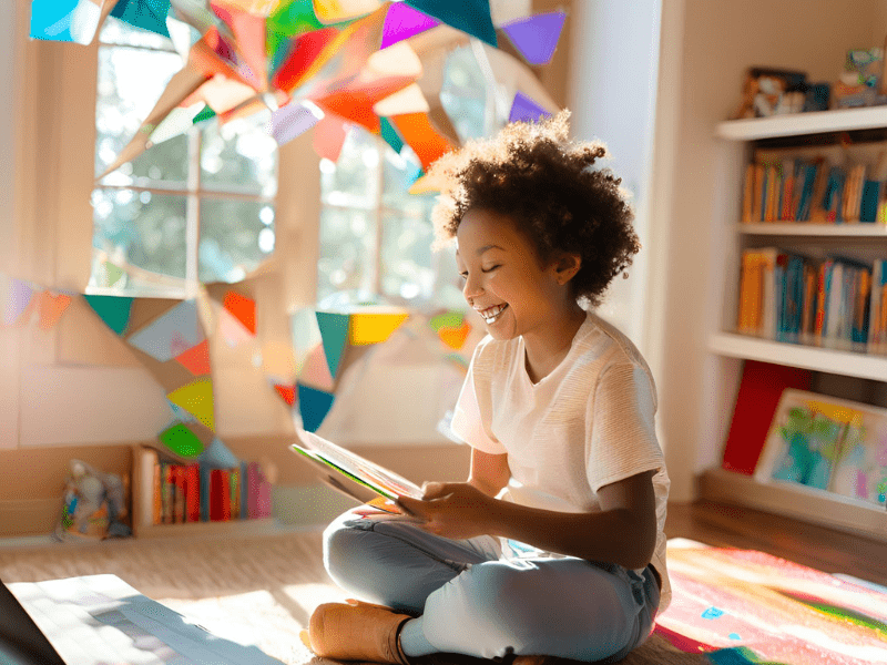 Child in Florida taking an interactive online homeschool class