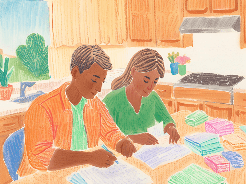 Parents reviewing FES-UA Invoicing & Reimbursements information